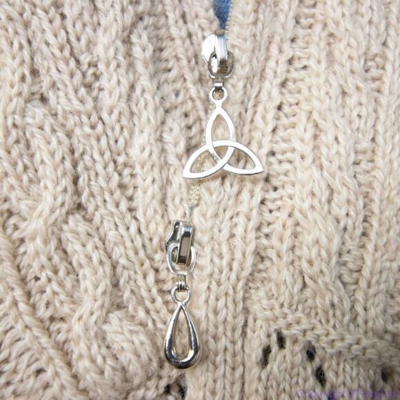 Inis Craft 100% merino wool fisherman cardigan sweater, women's‎ size S - Picture 14 of 16